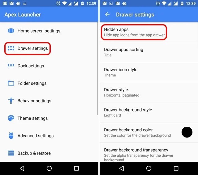 Hiding Android Apps - Motorola