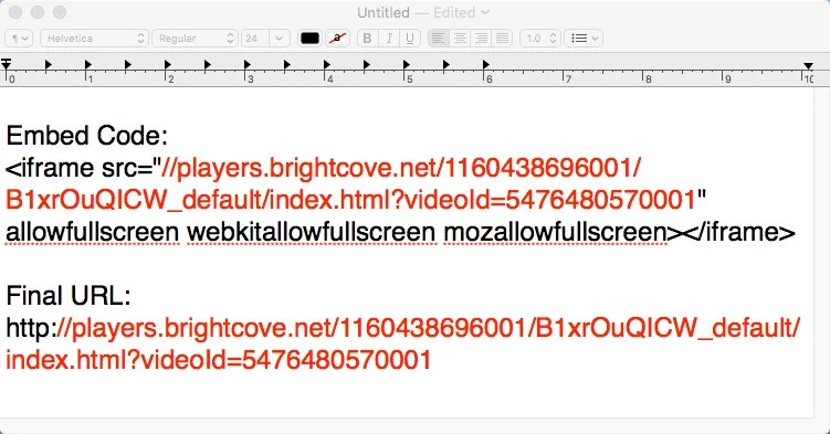 Brightcove video player