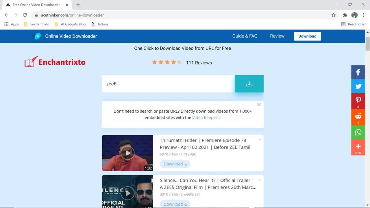 Acethinker Zee5 Video Downloader